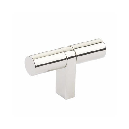 Emtek - Select Cabinet T-Knob 2-1/4 Inch overall, Rectangular Bar Stem, Smooth Bar