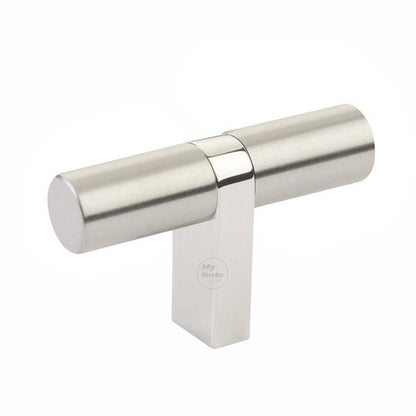 Emtek - Select Cabinet T-Knob 2-1/4 Inch overall, Rectangular Bar Stem, Smooth Bar