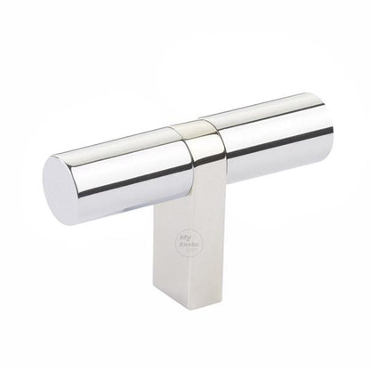 Emtek - Select Cabinet T-Knob 2-1/4 Inch overall, Rectangular Bar Stem, Smooth Bar