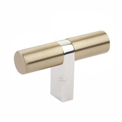 Emtek - Select Cabinet T-Knob 2-1/4 Inch overall, Rectangular Bar Stem, Smooth Bar