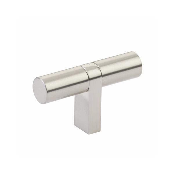 Emtek - Select Cabinet T-Knob 2-1/4 Inch overall, Rectangular Bar Stem, Smooth Bar