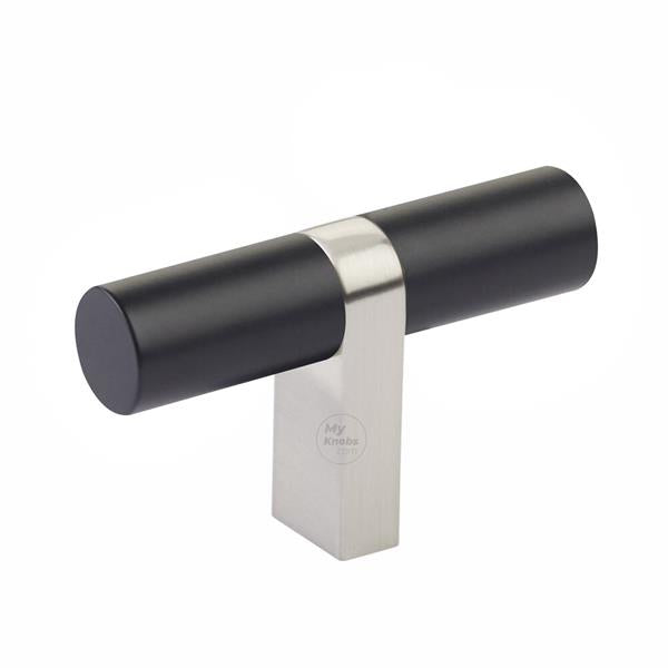 Emtek - Select Cabinet T-Knob 2-1/4 Inch overall, Rectangular Bar Stem, Smooth Bar