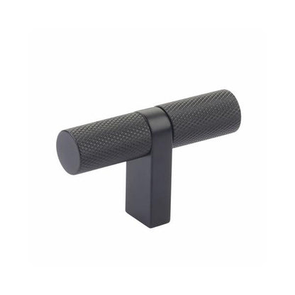 Emtek - Select Cabinet T-Knob 2-1/4 Inch overall, Rectangular Bar Stem, Knurled Bar