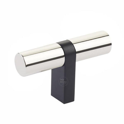 Emtek - Select Cabinet T-Knob 2-1/4 Inch overall, Rectangular Bar Stem, Smooth Bar