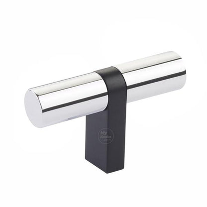 Emtek - Select Cabinet T-Knob 2-1/4 Inch overall, Rectangular Bar Stem, Smooth Bar