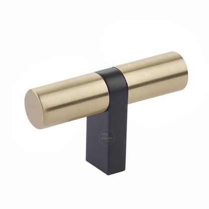 Emtek - Select Cabinet T-Knob 2-1/4 Inch overall, Rectangular Bar Stem, Smooth Bar