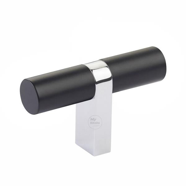 Emtek - Select Cabinet T-Knob 2-1/4 Inch overall, Rectangular Bar Stem, Smooth Bar
