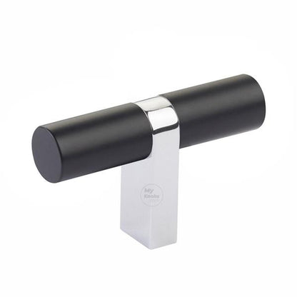 Emtek - Select Cabinet T-Knob 2-1/4 Inch overall, Rectangular Bar Stem, Smooth Bar