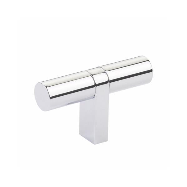 Emtek - Select Cabinet T-Knob 2-1/4 Inch overall, Rectangular Bar Stem, Smooth Bar