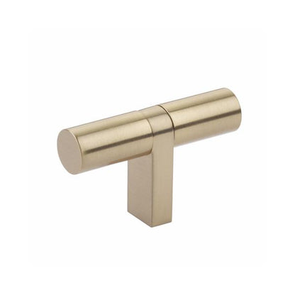 Emtek - Select Cabinet T-Knob 2-1/4 Inch overall, Rectangular Bar Stem, Smooth Bar