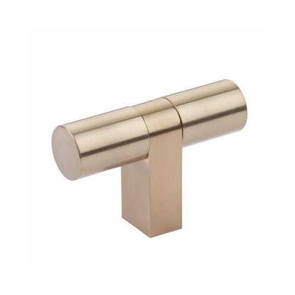 Emtek - Select Cabinet T-Knob 3-1/8 Inch overall, Rectangular Bar Stem, Smooth Bar