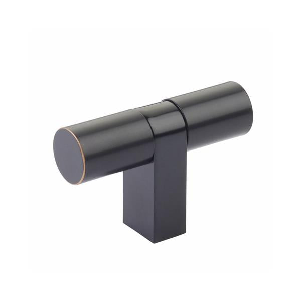 Emtek - Select Cabinet T-Knob 3-1/8 Inch overall, Rectangular Bar Stem, Smooth Bar