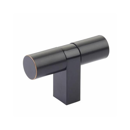 Emtek - Select Cabinet T-Knob 3-1/8 Inch overall, Rectangular Bar Stem, Smooth Bar