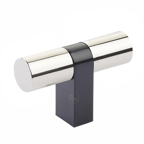 Emtek - Select Cabinet T-Knob 3-1/8 Inch overall, Rectangular Bar Stem, Smooth Bar