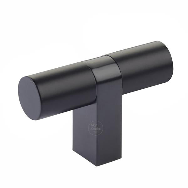 Emtek - Select Cabinet T-Knob 3-1/8 Inch overall, Rectangular Bar Stem, Smooth Bar