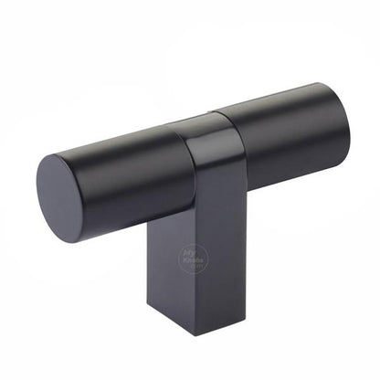 Emtek - Select Cabinet T-Knob 3-1/8 Inch overall, Rectangular Bar Stem, Smooth Bar
