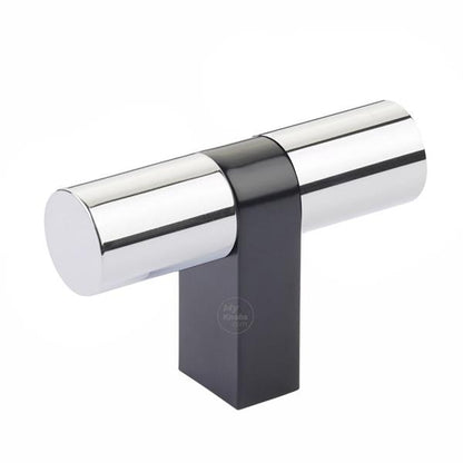 Emtek - Select Cabinet T-Knob 3-1/8 Inch overall, Rectangular Bar Stem, Smooth Bar