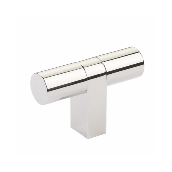 Emtek - Select Cabinet T-Knob 3-1/8 Inch overall, Rectangular Bar Stem, Smooth Bar