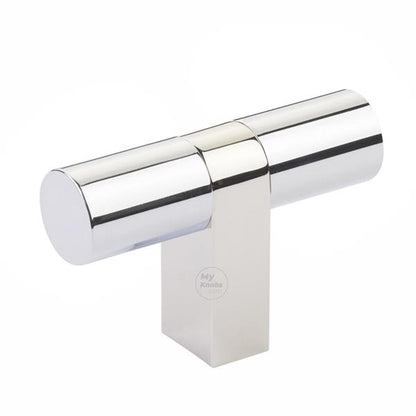 Emtek - Select Cabinet T-Knob 3-1/8 Inch overall, Rectangular Bar Stem, Smooth Bar