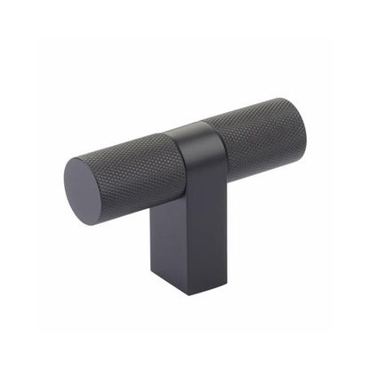 Emtek - Select Cabinet T-Knob 3-1/8 Inch overall, Rectangular Bar Stem, Knurled Bar