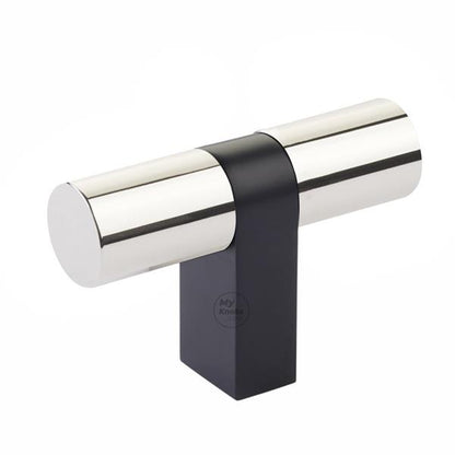 Emtek - Select Cabinet T-Knob 3-1/8 Inch overall, Rectangular Bar Stem, Smooth Bar