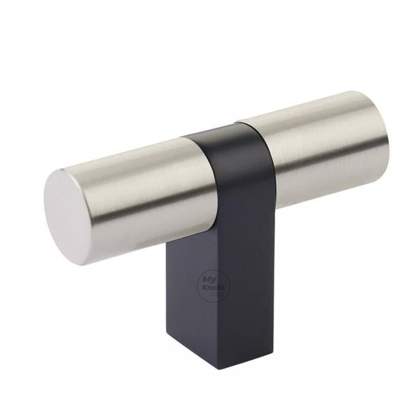 Emtek - Select Cabinet T-Knob 3-1/8 Inch overall, Rectangular Bar Stem, Smooth Bar