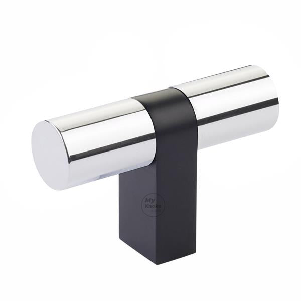 Emtek - Select Cabinet T-Knob 3-1/8 Inch overall, Rectangular Bar Stem, Smooth Bar