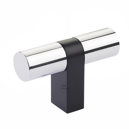 Emtek - Select Cabinet T-Knob 3-1/8 Inch overall, Rectangular Bar Stem, Smooth Bar