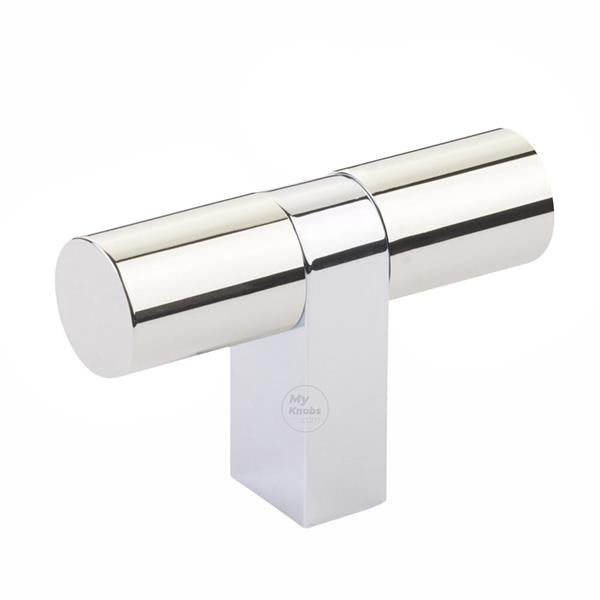 Emtek - Select Cabinet T-Knob 3-1/8 Inch overall, Rectangular Bar Stem, Smooth Bar