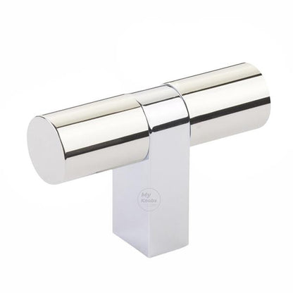 Emtek - Select Cabinet T-Knob 3-1/8 Inch overall, Rectangular Bar Stem, Smooth Bar