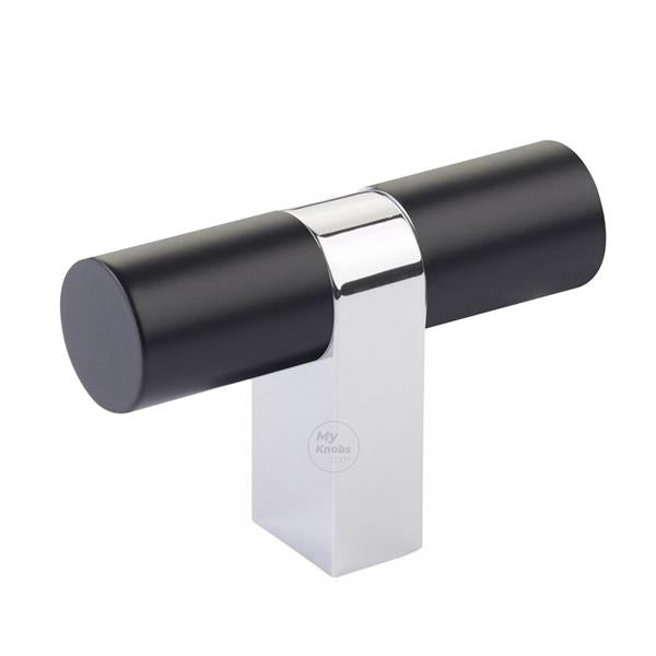 Emtek - Select Cabinet T-Knob 3-1/8 Inch overall, Rectangular Bar Stem, Smooth Bar