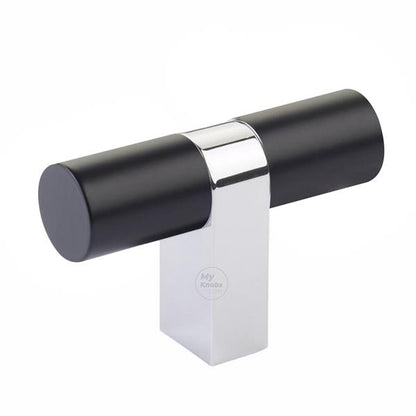 Emtek - Select Cabinet T-Knob 3-1/8 Inch overall, Rectangular Bar Stem, Smooth Bar