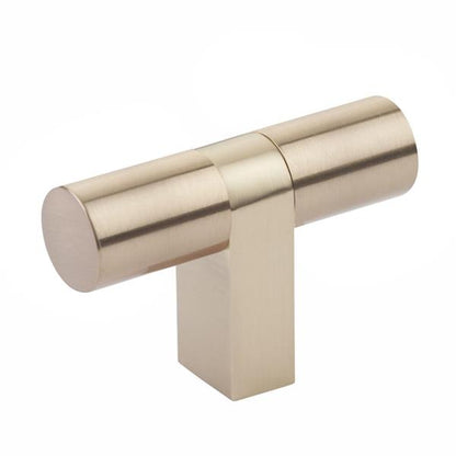 Emtek - Select Cabinet T-Knob 3-1/8 Inch overall, Rectangular Bar Stem, Smooth Bar