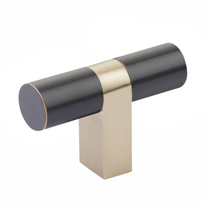 Emtek - Select Cabinet T-Knob 3-1/8 Inch overall, Rectangular Bar Stem, Smooth Bar