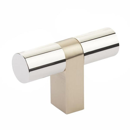 Emtek - Select Cabinet T-Knob 3-1/8 Inch overall, Rectangular Bar Stem, Smooth Bar