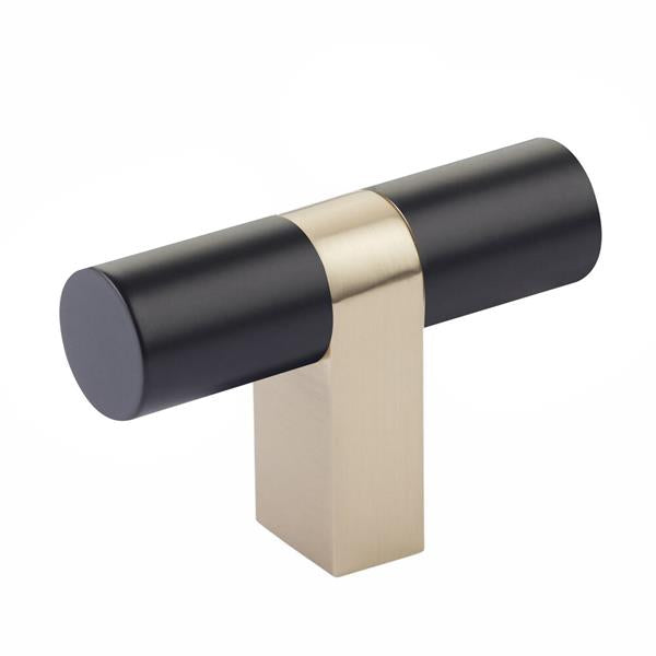 Emtek - Select Cabinet T-Knob 3-1/8 Inch overall, Rectangular Bar Stem, Smooth Bar