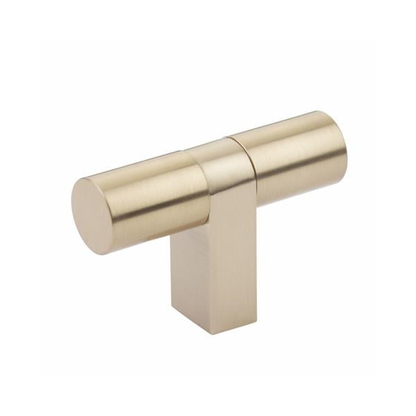 Emtek - Select Cabinet T-Knob 3-1/8 Inch overall, Rectangular Bar Stem, Smooth Bar