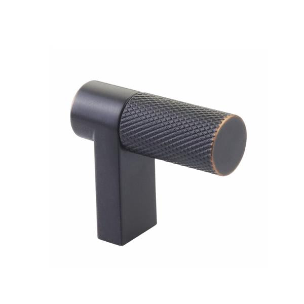 Emtek - Select Cabinet Finger Pull 1-1/2 Inch overall, Rectangular Stem, Knurled Bar
