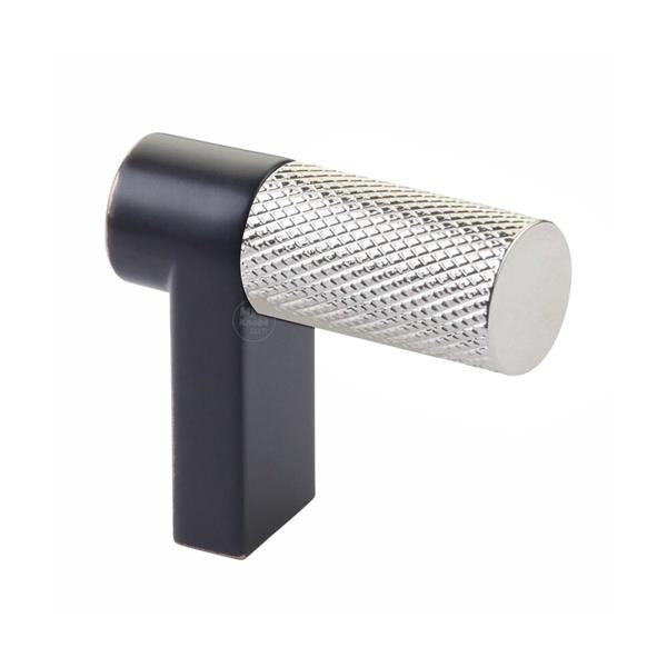 Emtek - Select Cabinet Finger Pull 1-1/2 Inch overall, Rectangular Stem, Knurled Bar