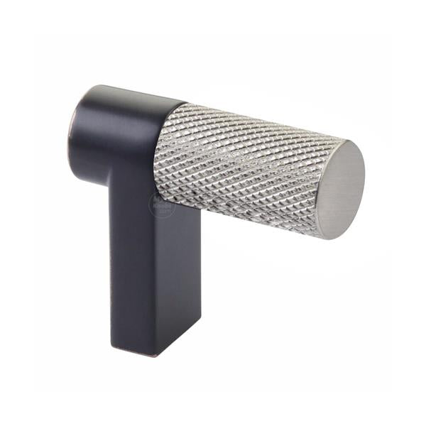 Emtek - Select Cabinet Finger Pull 1-1/2 Inch overall, Rectangular Stem, Knurled Bar