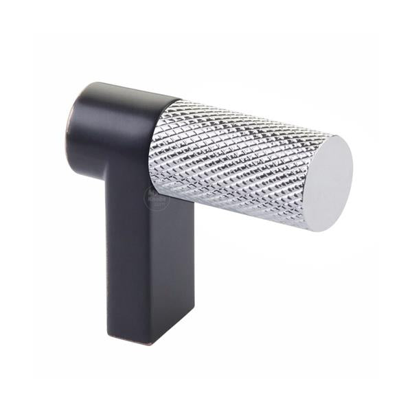 Emtek - Select Cabinet Finger Pull 1-1/2 Inch overall, Rectangular Stem, Knurled Bar