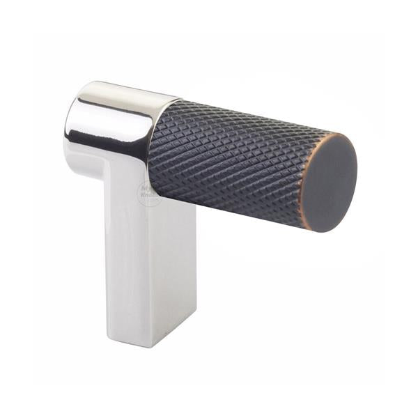 Emtek - Select Cabinet Finger Pull 1-1/2 Inch overall, Rectangular Stem, Knurled Bar