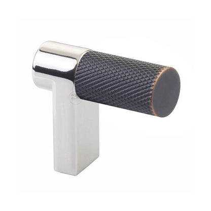 Emtek - Select Cabinet Finger Pull 1-1/2 Inch overall, Rectangular Stem, Knurled Bar