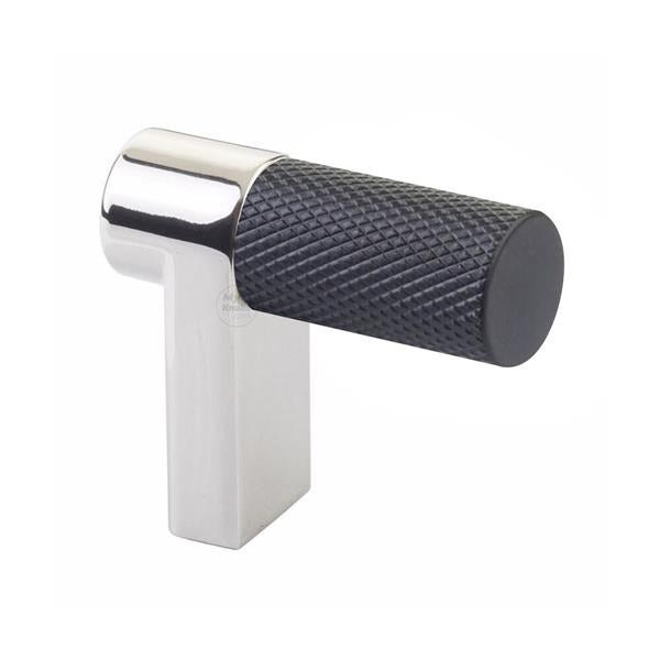 Emtek - Select Cabinet Finger Pull 1-1/2 Inch overall, Rectangular Stem, Knurled Bar