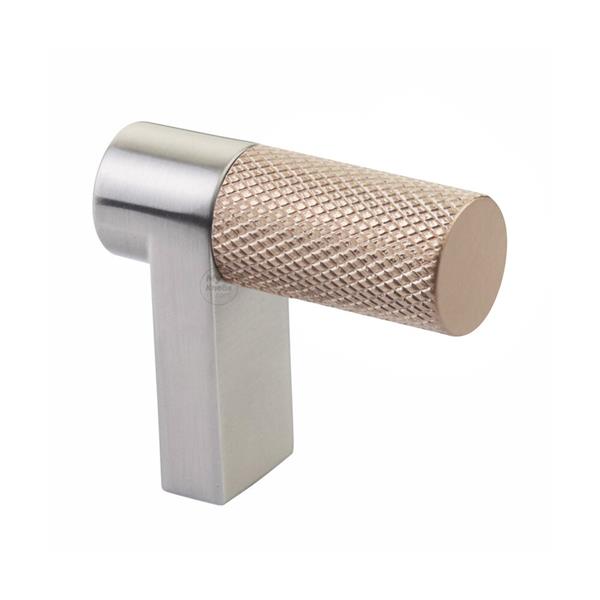 Emtek - Select Cabinet Finger Pull 1-1/2 Inch overall, Rectangular Stem, Knurled Bar