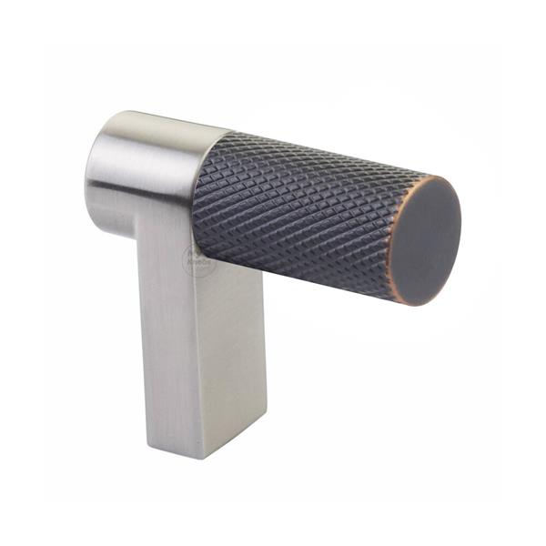 Emtek - Select Cabinet Finger Pull 1-1/2 Inch overall, Rectangular Stem, Knurled Bar