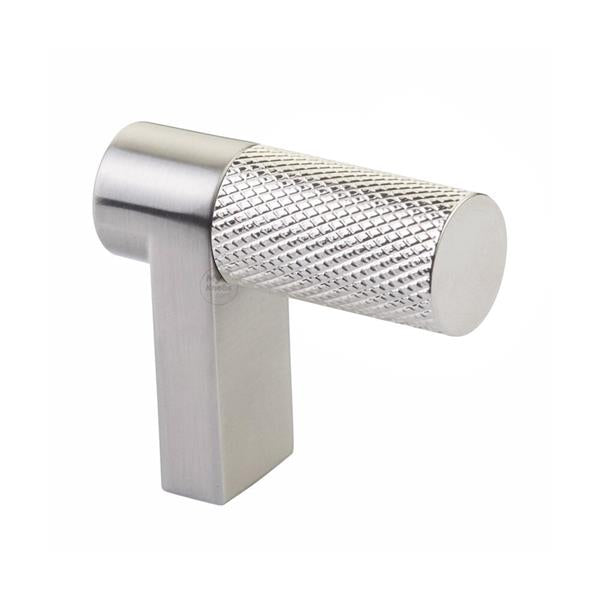 Emtek - Select Cabinet Finger Pull 1-1/2 Inch overall, Rectangular Stem, Knurled Bar