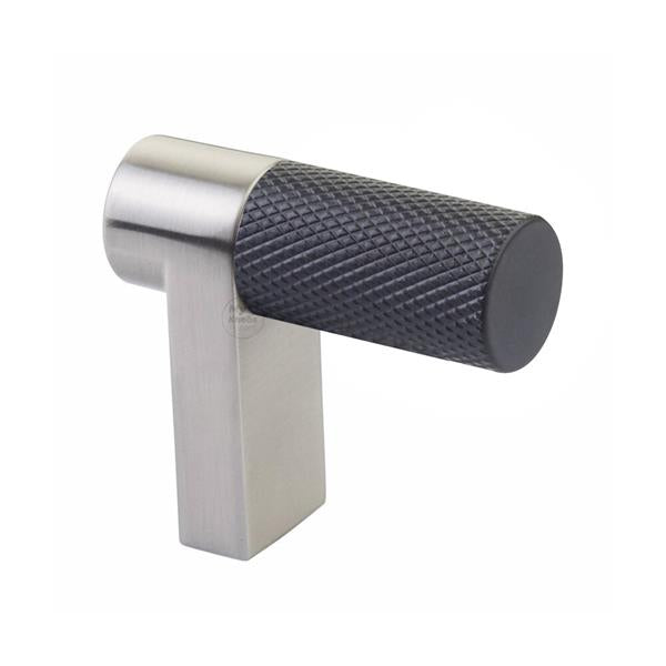 Emtek - Select Cabinet Finger Pull 1-1/2 Inch overall, Rectangular Stem, Knurled Bar