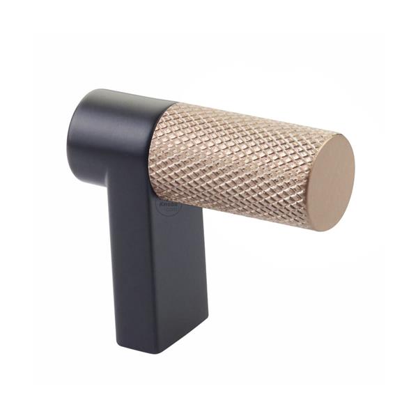 Emtek - Select Cabinet Finger Pull 1-1/2 Inch overall, Rectangular Stem, Knurled Bar