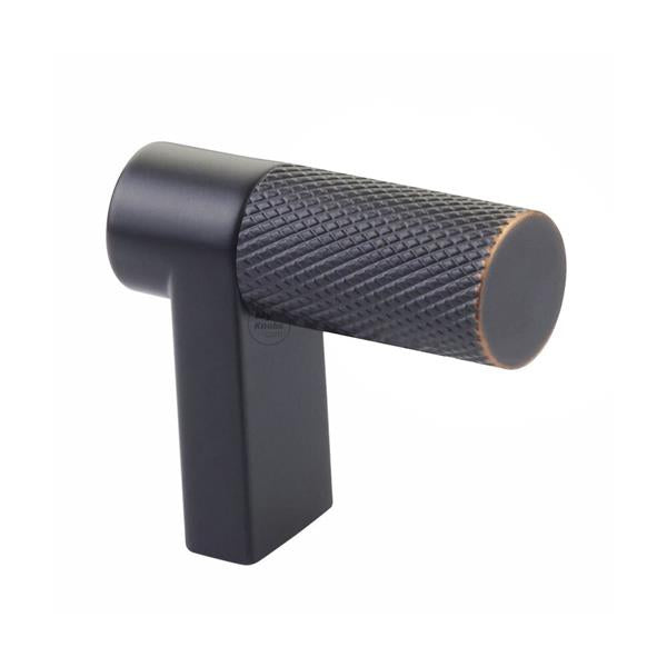 Emtek - Select Cabinet Finger Pull 1-1/2 Inch overall, Rectangular Stem, Knurled Bar